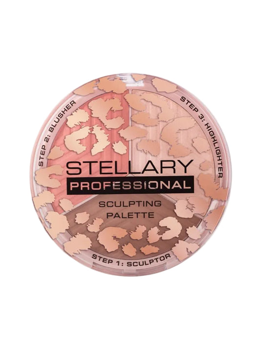 Stellary Professional Sculpting Palette 3 in 1 - باليت نحت الوجه بروفيسيونال