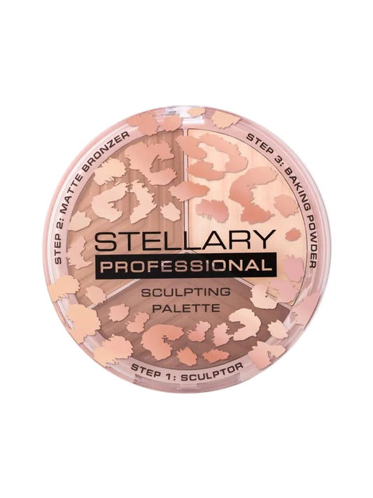 Stellary Professional Sculpting Palette 3 in 1 - باليت نحت الوجه بروفيسيونال