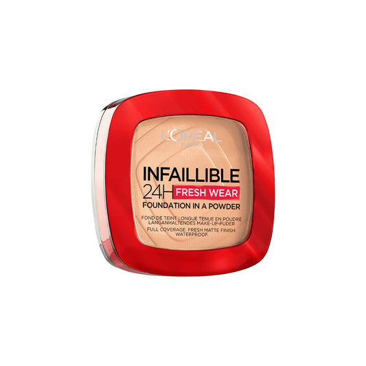 L'oreal infaillible 24h fresh wear foundation in a powder - كريم أساس باودر انفاليبل فريش وير 24 ساعة من لوريال