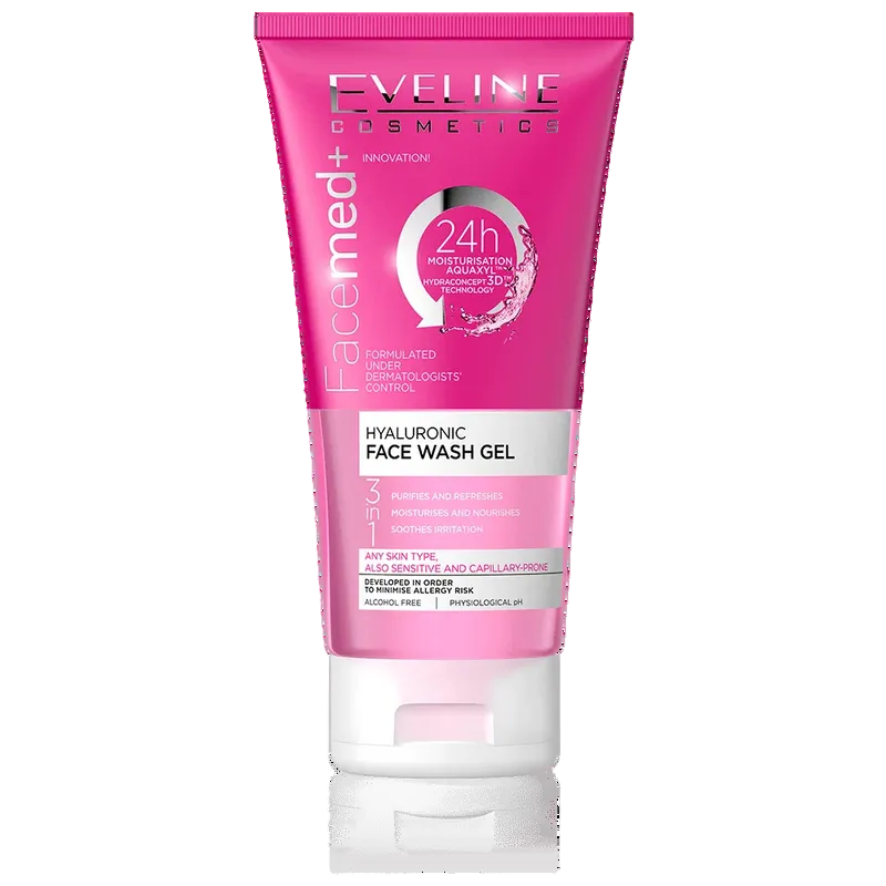 Eveline Facemed+ Hyaluronic Facial Wash Gel - غسول جل بالهيالورونيك