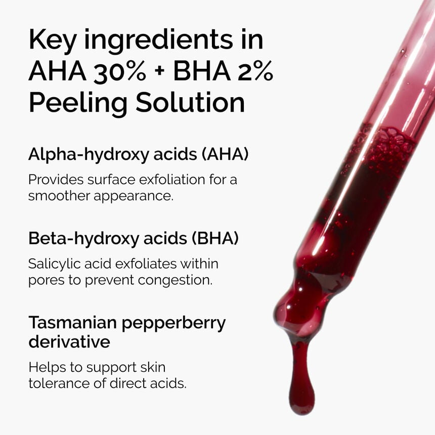 The Ordinary AHA 30% + BHA 2% Peeling Solution - محلول المقشر الأحمر بالأحماض