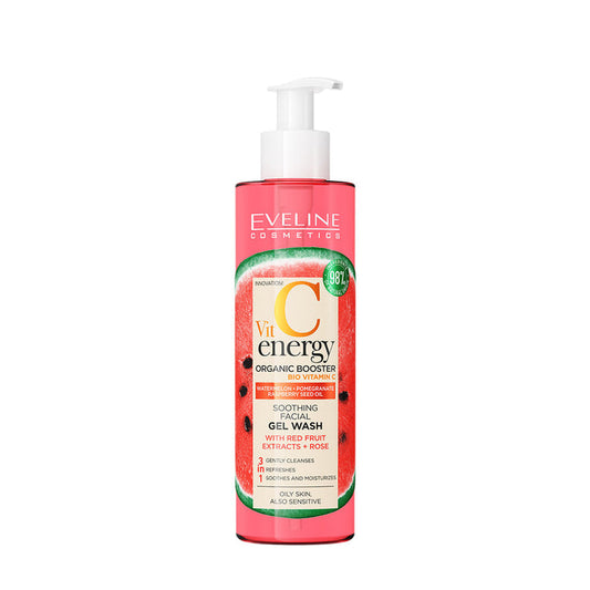 Eveline Vit C Energy Soothing Facial Gel Wash (3 in 1)⁠ - جل غسول الوجة المهدئ