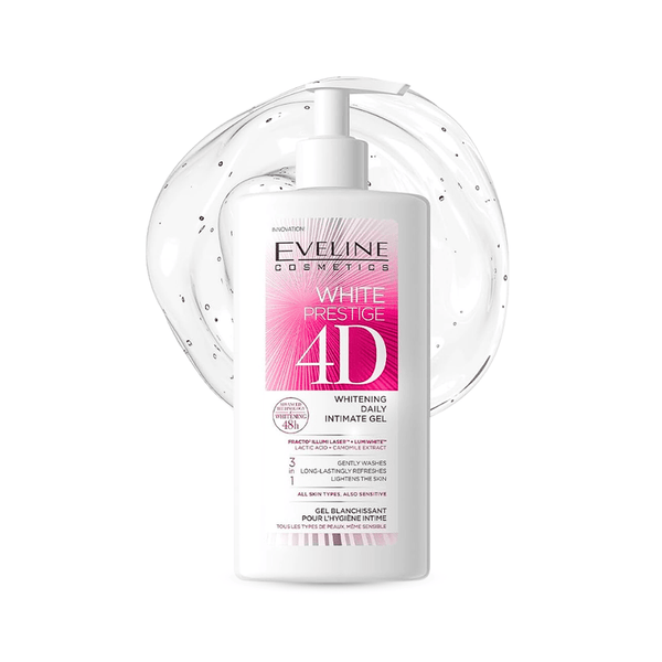 Eveline White Prestige 4D Whitening Daily Intimate Gel (3 in 1) - غسول تفتيح للمنطقة الحساسة