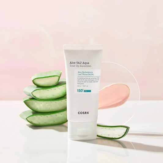 Cosrx Aloe 54.2 Aqua tone-up sunscreen-واقي شمس كوزركس خفيف