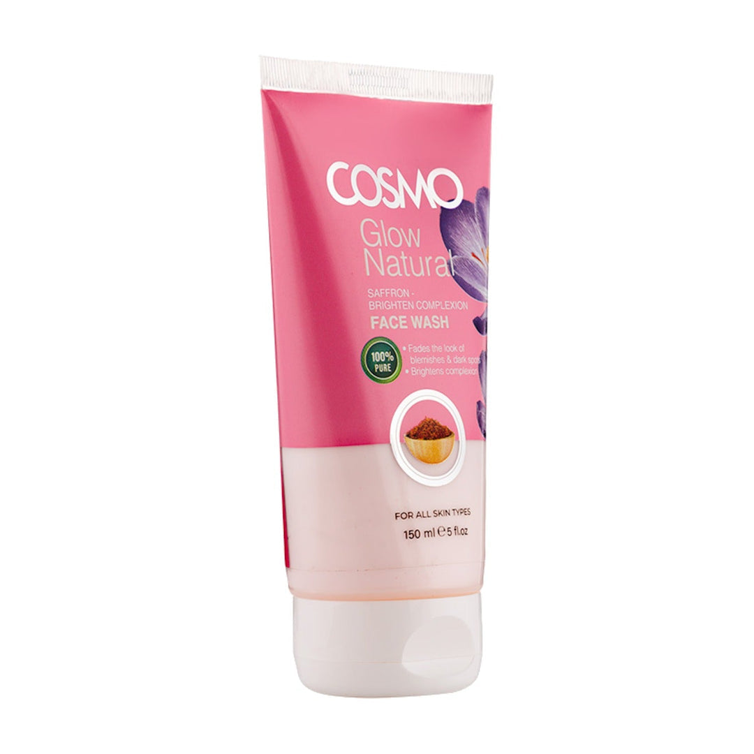 Cosmo Glow Natural Saffron Brighten Complexion Face Wash - غسول الوجه لتفتيح البشرة بخلاصة الزعفران الطبيعي كوزمو جلو