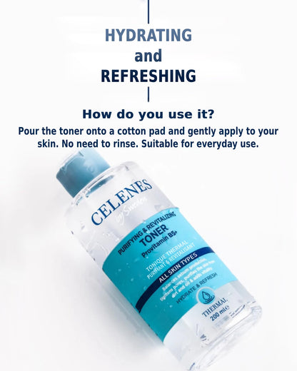 Celenes by Sweden Purifying & Revitalizing Toner Provitamin B5+ - 200ml | سيلينس تونر منقي بالبروفيتامين ب5 - 200 مل