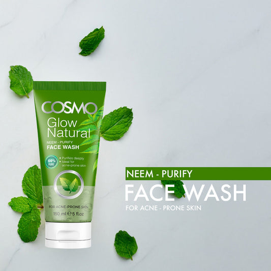 Cosmo Glow Natural Neem Purify Face Wash - غسول الوجه الطبيعي المنقي بالنيم من كوزمو جلو